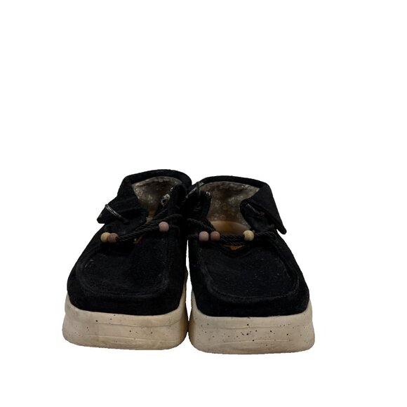 Hey Dude Wendy Peak Fold Boot Womens Size 9 Black Suede Casual - Picture 2 of 7